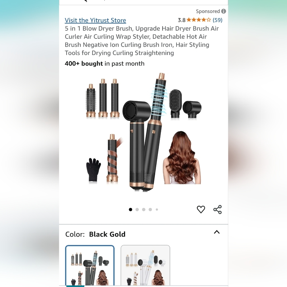 5 In 1 Blow Dryer Brush And Styling Tool New!